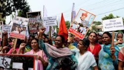 2018: Eine Demo in Jalandhar im Zusammenhang mit der Anklage gegen den damaligen Bischof