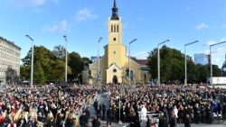 Tallinn, als 2018 Papst Franziskus dort war