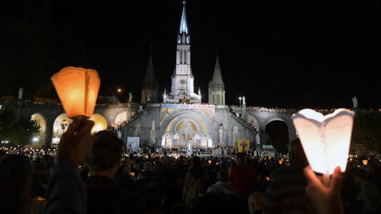 Torchlight procession at the Shrine of Our Lady of Lourdes each day at 9:00 PM from April through October
