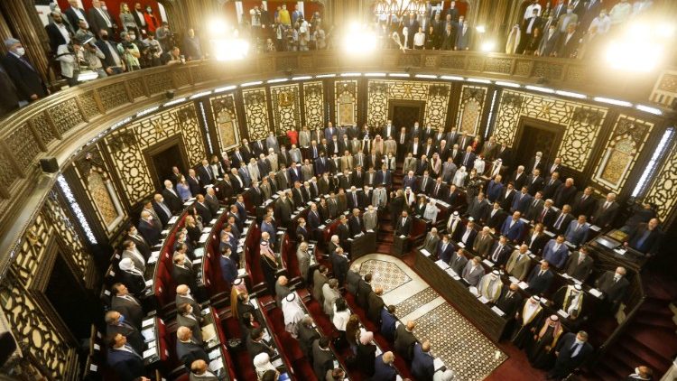 Eine Sitzung des fr&uuml;heren Parlaments zur Zeit der Assad-Diktatur