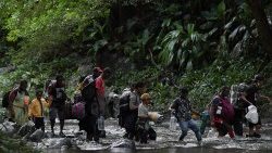 Migranti v oblasti džungle Darién