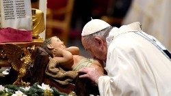 Papst Franziskus bei der Neujahrsmesse. Die nächste Heilige Messe im Petersdom feiert er am 6. Januar - wir übertragen Live