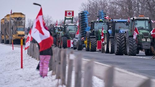 La protesta dei camionisti in Canada
