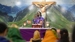 Katholische Messe in Indien