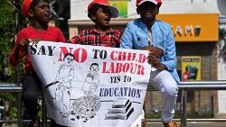 Ein Protest gegen Kinderarbeit in Indien