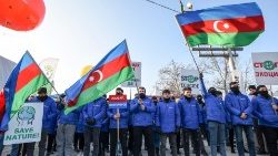 Aserbaidschaner blockieren den Latschin-Korridor - Aufnahme von Ende Dezember