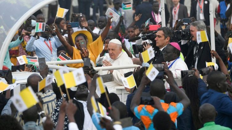 Papst Franziskus vor einem Jahr in der Hauptstadt Juba