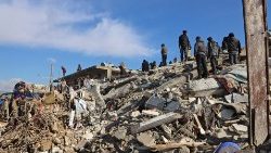 Напълно разрушена сграда в Алепо, 07.02.2023