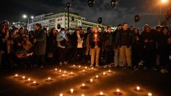 Gedenken an die Todesopfer vor dem Parlament in Athen