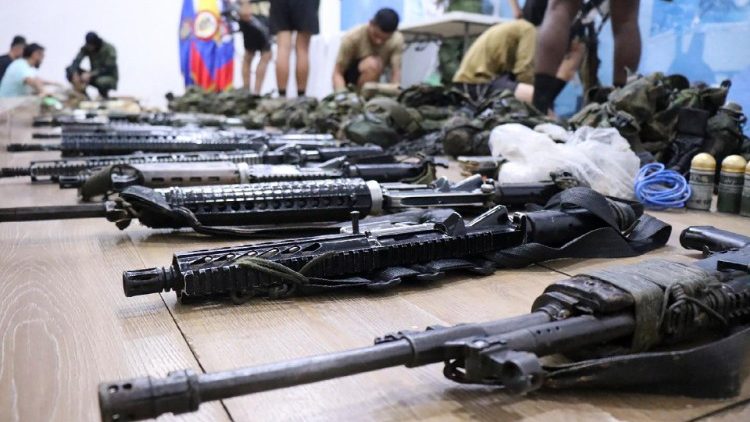 Beschlagnahmte Waffen in Kolumbien