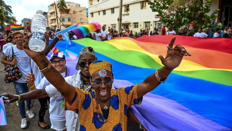 Eine Kundgebung gegen Homo- und Transphobie in Havanna (Kuba)