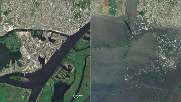 Satellitenbild zeigt Cherson am 5. Juni