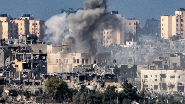 Smoke billows over Gaza