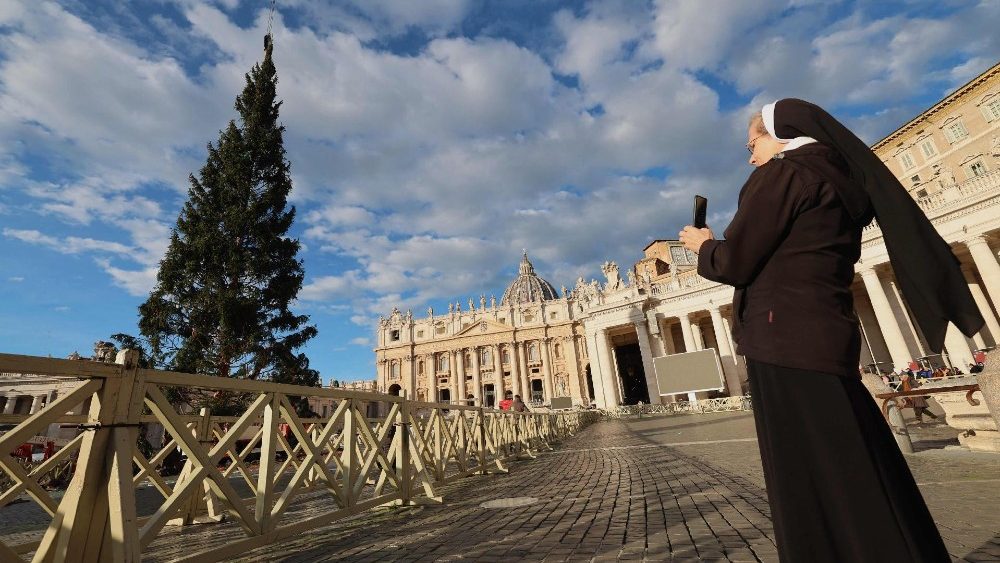 Калядная яліна прыбыла на плошчу святога Пятра