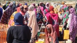 Refugees fleeing the conflict in Sudan