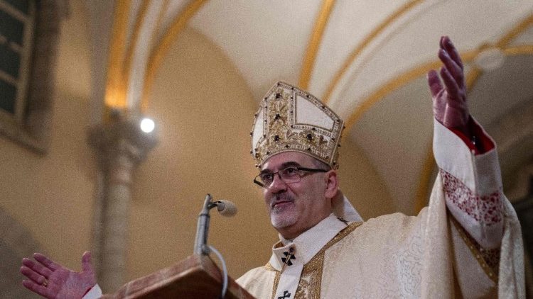 Patriarch Pizzaballa in Bethlehem am 24. Dezember 2023