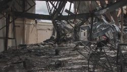 Ein zerstörtes Gebäude in der Hauptstadt Port Moresby