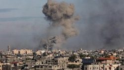 Smoke billows over Gaza