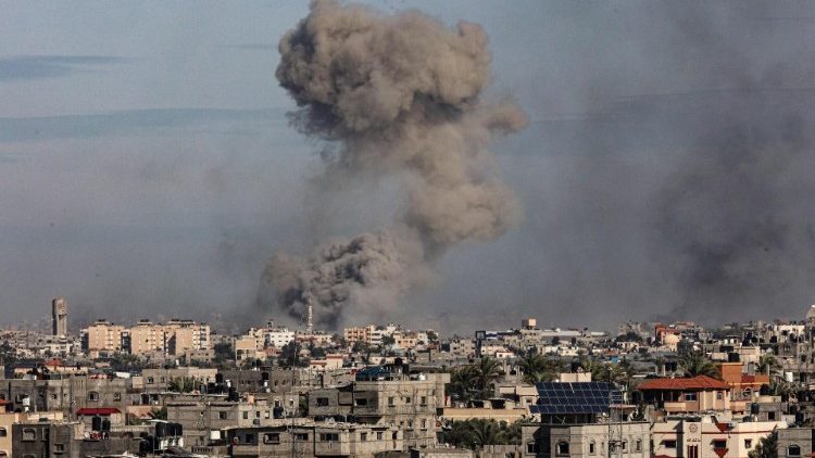 Smoke billows over Gaza