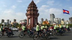 Straßenszene in Kambodscha