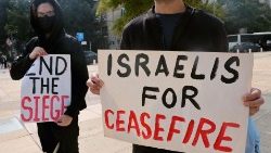 Israelis demonstrate against the war in Gaza