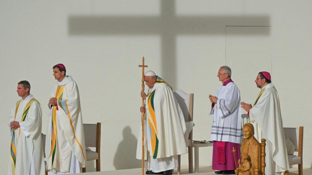 Папа падчас святой Імшы ў Бруселі 