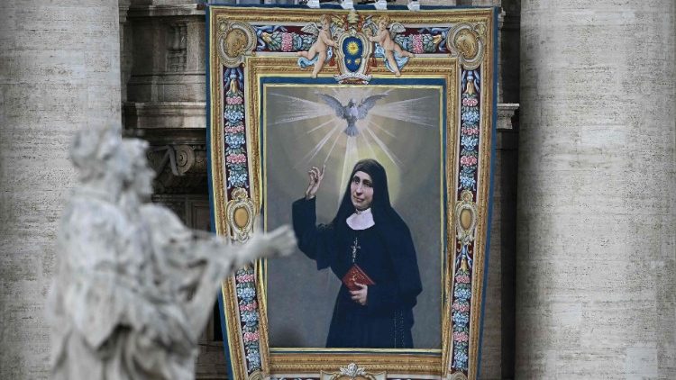 Tapeçaria com imagem de Santa Elena Guerra