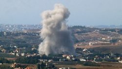 Smoke rises from the site of an Israeli airstrike in southern Lebanon