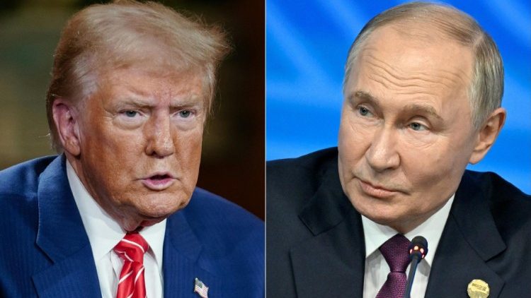 Il neo presidente degli Stati Uniti Donald Trump e il presidente russo Vladimir Putin  
