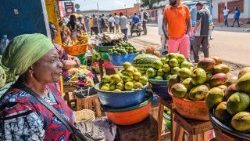 Markstand in Bukavu im Osten der DR Kongo 