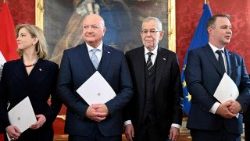Bei der Vereidigung der neuen Bundesregierung in Wien