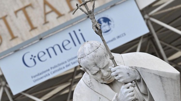 Rome's Gemelli Hospital where Pope Francis is being treated for bilateral pneumonia