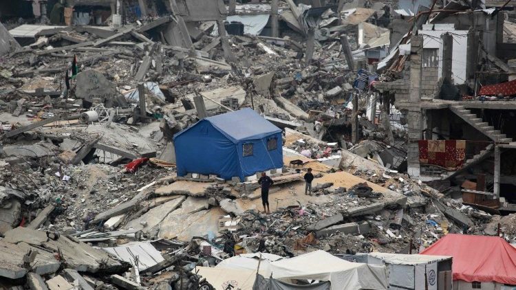 Edifici distrutti a nella Striscia di Gaza