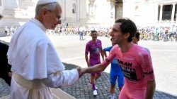 Am 1. Juni begrüßte Papst Leo XIV. die Radrennfahrer des Giro d´Italia im Vatikan