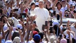 संत पापा लियो आमदर्शन समारोह में