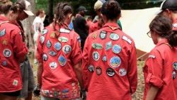 Les scouts et guide de France lors de leur rassemblement "Clameurs!"