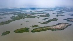 An aerial view of Lake Chad