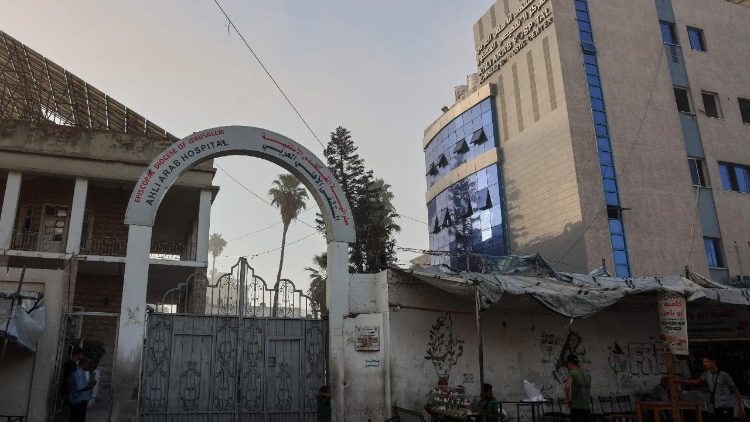 Outside the al-Ahli Arab, the only Christian hospital in the Gaza Strip