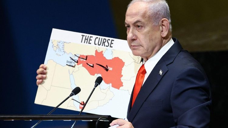 L'intervento del premier Netanyahu ieri all'assemblea Onu