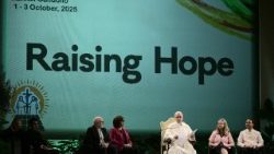 Pāvests Leons XIV simpozijā "Raising Hope"