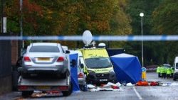 Absperrungen durch die Polizei nach dem Angriff am Donnerstag