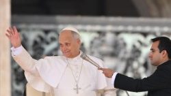 Papst Leo bei der Generalaudienz an diesem Mittwoch