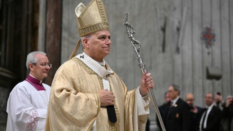 Падчас Імшы з абрадам біскупскага пасвячэння Міраслава Вахоўскага