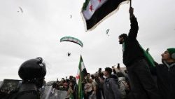 Syrians celebrate the 1st anniversary from the fall of Bashar al-Assad in Damascus