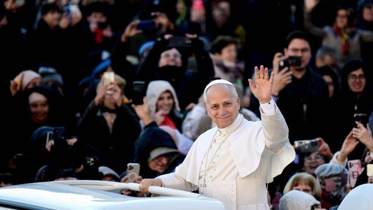 संत पापा लियो आमदर्शन समारोह में