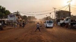 Una calle de Bangui, la capital de África Central 