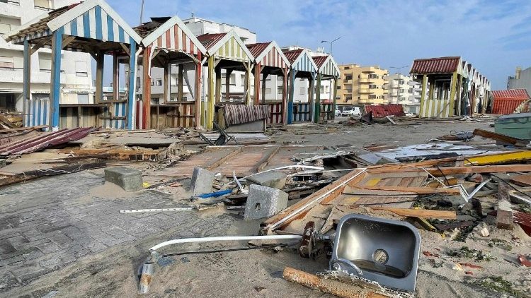 I danni a Praia da Vieira