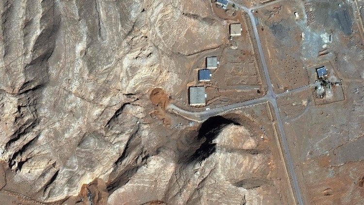 Satellite image released on February 10, 2026, shows Iran's Isfahan nuclear facility site. (Photo by Satellite image �2026 Vantor / AFP)