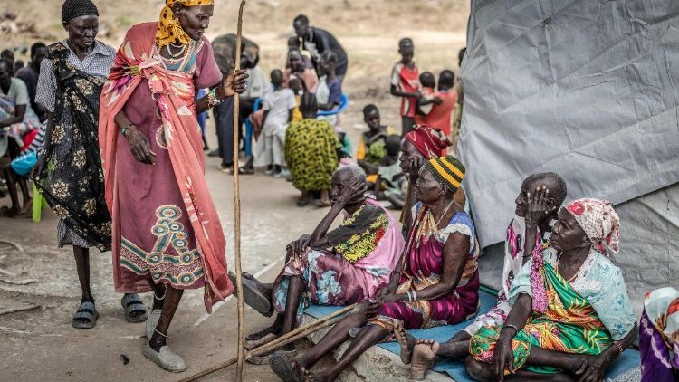 Desplazados en el campo de refugiados de Bor,  en el estado de Jonglei