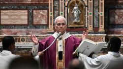 Papst Leo bei der Messe in der Pfarrei "Sacro Cuore di Gesù" an diesem Sonntag